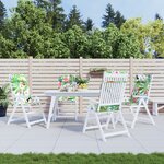 vidaXL Coussins de chaise à dossier haut lot de 4 multicolore