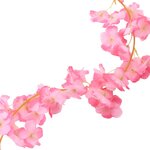 vidaXL Guirlandes de fleurs de Noël 6 Pièces rose foncé 180 cm