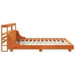 vidaXL Cadre de lit sans matelas cire marron 200x200cm bois pin massif