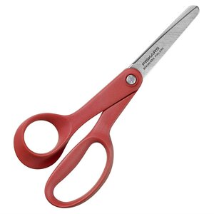 Ciseau classic Enfant 13cm pour GAUCHER bout rond Rouge FISKARS