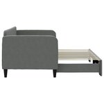 vidaXL Lit de jour avec lit gigogne gris foncé 80x200 cm tissu