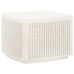 vidaXL Table de jardin Blanc 53x53x40 cm Plastique