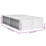vidaXL Cadre de lit taupe 120x190 cm tissu