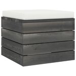 vidaXL Salon palette de jardin 2 Pièces avec coussins Bois de pin massif