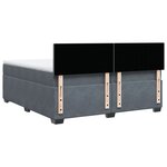 vidaXL Sommier à lattes de lit et matelas Gris foncé 200x200cm Velours
