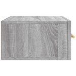 vidaXL Tables de chevet murales 2 Pièces sonoma gris 35x35x20 cm
