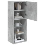 vidaXL Meuble TV avec lumières LED gris béton 40 5x30x102 cm