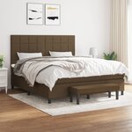 vidaXL Sommier à lattes de lit avec matelas Marron foncé 160x200 cm