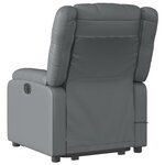 vidaXL Fauteuil inclinable de massage Gris Similicuir
