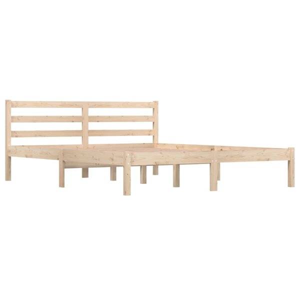 vidaXL Cadre de lit bois de pin massif 150x200 cm très grand
