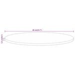 vidaXL Dessus de table Ø 40x1 5 cm rond bois massif de manguier brut
