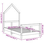 vidaXL Cadre de lit pour enfant 80x160 cm bois de pin massif