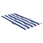 vidaXL Coussins de chaise à dossier bas lot de 4 rayures bleu et blanc