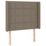 vidaXL Sommier à lattes de lit matelas et LED Taupe 80x200cm Tissu