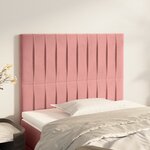 vidaXL Têtes de lit 2 Pièces Rose 80x5x78/88 cm Velours