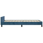 vidaXL Cadre de lit avec tête de lit Bleu foncé 90x190 cm Velours