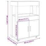 vidaXL Chariot de bar sonoma gris 60x39 5x89 cm bois d'ingénierie