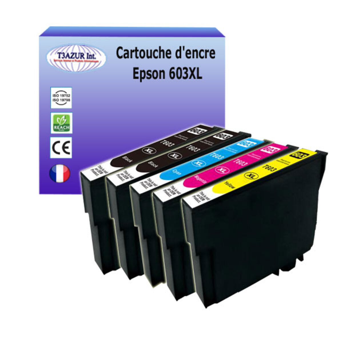 5 cartouches compatibles avec epson 603 xl pour epson expression home xp-4100  xp-4105 xp-4150 xp-4155 - La Poste