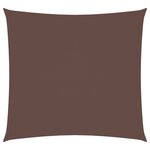 vidaXL Voile de parasol tissu oxford carré 7x7 m marron