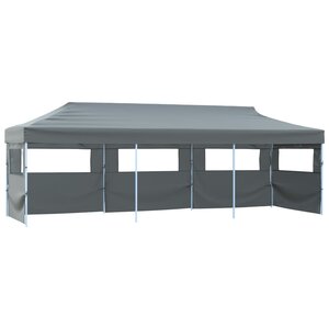 vidaXL Tente de réception pliable avec 5 parois 870x291x315 cm Anthracite