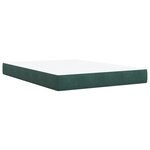 vidaXL Sommier à lattes de lit et matelas Vert foncé 140x200cm Velours