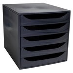 Module De Classement Ecobox+ Ecoblack 5 Tiroirs - Noir - Exacompta