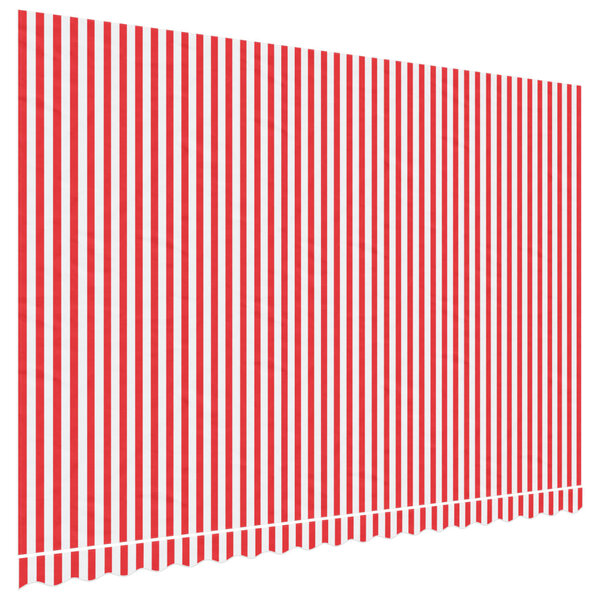 vidaXL Tissu de remplacement pour auvent rayures rouges et blanches