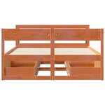 vidaXL Cadre de lit sans matelas cire marron 160x200cm bois pin massif