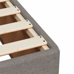 vidaXL Sommier à lattes de lit avec matelas Taupe 180x200 cm Tissu