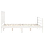 vidaXL Cadre de lit avec tête de lit blanc 120x200 cm bois massif