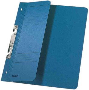 50 x Chemise à crochet, format A4, carton manila, bleu LEITZ