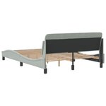 vidaXL Cadre de lit avec tête de lit Gris clair 140x190 cm Velours