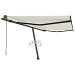 vidaXL Auvent automatique sur pied 450x350 cm Crème