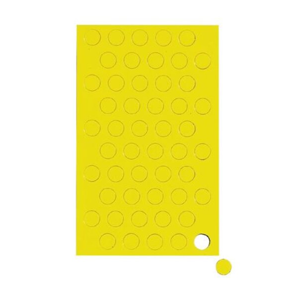 Planche Symboles magnétiques cercle Ø 10 mm 50 pcs Jaune MAUL