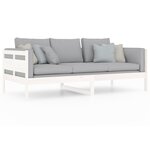 vidaXL Lit de jour blanc bois de pin massif 90x200 cm