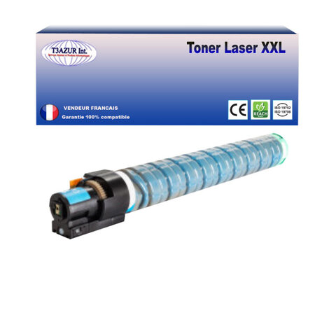 Toner compatible avec ricoh imc2000  imc2000a  imc2500  imc2500a  remplace ricoh 842314/842310 - cyan- 10 500 pages - t3azur