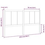 vidaXL Tête de lit Noir 125 5x4x100 cm Bois massif de pin