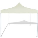 vidaXL Tente pliable Crème 3 x 3 m