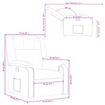 vidaXL Fauteuil inclinable Cappuccino Similicuir