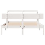 vidaXL Cadre de lit sans matelas blanc 120x200 cm bois de pin massif