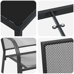 vidaXL Set de repas de jardin 7 pièces en acier anthracite