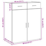 vidaXL Buffet blanc 80x42 5x93 cm bois d'ingénierie