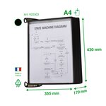 Protège-documents mural pro magnétique 10 pochettes pour format a4 tarifold