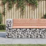 vidaXL Banc jardin design gabion 122x71x65 5 cm bois massif de douglas