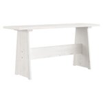 vidaXL Ensemble à manger REINE 3 Pièces blanc bois de pin massif