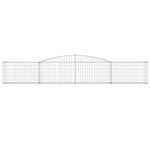 vidaXL Paniers à gabions arqués 9 Pièces 400x30x60/80 cm Fer galvanisé