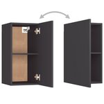 vidaXL Meubles TV 2 Pièces Gris 30 5x30x60 cm Bois d’ingénierie