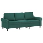 vidaXL Ensemble de canapés 2 Pièces avec coussins Vert foncé Velours