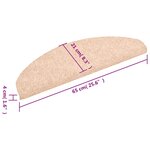 vidaXL Tapis d'escalier auto-adhésif Poinçon aiguilleté 15 Pièces Marron