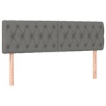 vidaXL Sommier à lattes de lit avec matelas Gris foncé 160x200cm Tissu